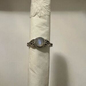 Elegant Silver Moonstone Ring
